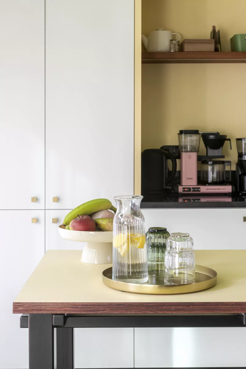 Water, koffie, thee en fruit